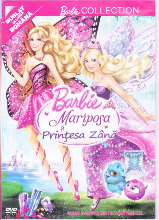 DVD animatie: Barbie Mariposa si Printesa zana ( original, dublat in lb.romana )