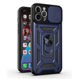 Cumpara ieftin Husa Antisoc iPhone 12 Pro Max cu Protectie Camera Albastru TCSS