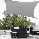 [en.casa]&reg; Copertina Sonnensegel pentru soare sau vant, 3 x 5 m, poliester/poliuretan, gri deschis HausGarden Leisure, [en.casa]