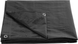 Prelata impermeabila Tarpaulin Strong 3x4 m, 200 g/m&sup2;, pentru acoperire, antracit, cu ocheti