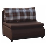Fotoliu extensibil tapiterie textil maro carouri Keny 100x87x90 cm