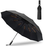 Cumpara ieftin Umbrela, deschidere automata, protectie UV 50+, pliabila, 12 spite, diametru 105 cm, negru