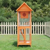 VidaXL Colivie de păsări maro 60x58,5x160 cm din lemn masiv de pin