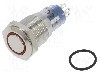 Intrerupator anti-vandalism, ON-(ON), &Oslash;16.2mm, BULGIN, MP0045/1D2RD012S
