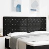 Tăblie LED cu lumini cu bandă LED Argyle Negru 100 cm Catifea
