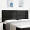 vidaXL Tăblie LED cu lumini cu bandă LED Argyle Negru 100 cm Catifea 3338380