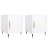 Noptiere, 2 buc., alb extralucios, 40x40x50 cm, lemn compozit, DKD Home Decor