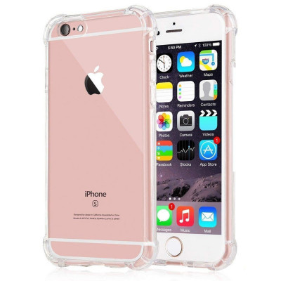 Husa pentru iPhone 5/ 5s/ SE, Techsuit Shockproof Clear Silicone, Clear foto
