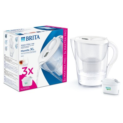 Starter pack BRITA Marella XL 3,5 L (white) + 3 filtre Maxtra PRO foto
