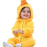 Cumpara ieftin Salopeta de iarna Edman bebe/copii Ratusca, poliester si bumbac, fermoar reversibil, 2-6 luni, Portocaliu