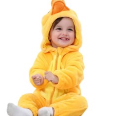 Salopeta de iarna Edman bebe/copii Ratusca, poliester si bumbac, fermoar reversibil, 18-24 luni, Portocaliu
