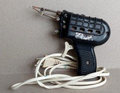 Pistol de lipit romanesc, letcon vintage anii 80, functional, produs de CEM Electromures