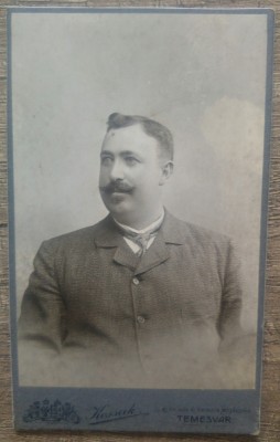 Portretul unui domn// CDV Kossak Jozsef Temesvarott, Timisoara foto