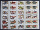R.GUINEEA-PESTI TROPICALI-serie 12 V.-in bloc de patru serii-MNH**-RG 152A