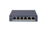 Switch PoE smart managed Hikvision cu 4 porturi Gigabit PoE 60W