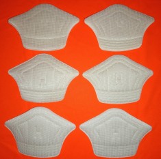 Set 6 protecții calcai / branturi cu pernite Albe 5mm