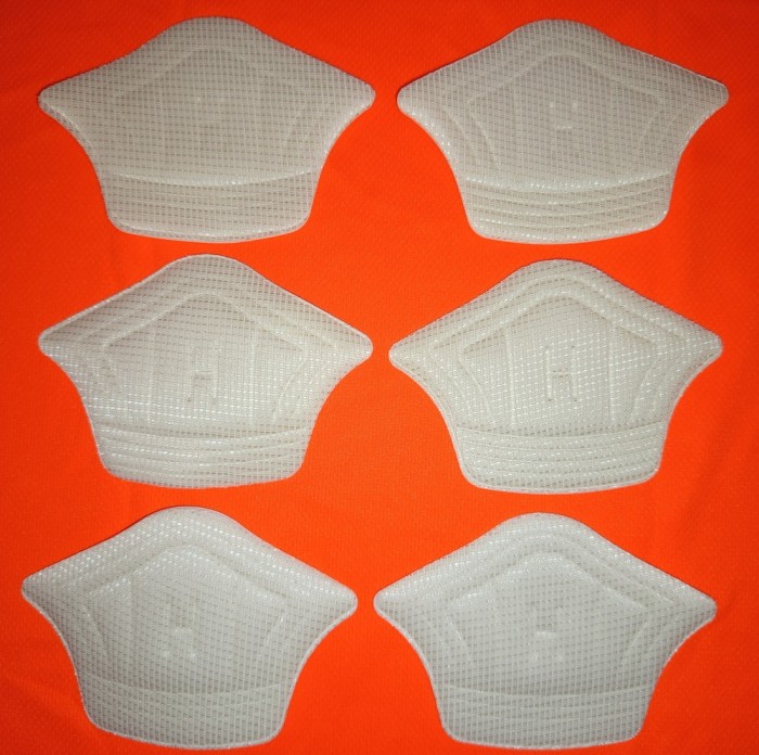 Set 6 protecții calcai / branturi cu pernite Albe 5mm