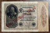B11 60 - Bancnota foarte veche - Germania - 1000 marci - supratipar 1 000 000 marci - 1922