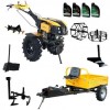 ProGARDEN Pachet Campo 1273 Alpine V2, Motocultor 12CP + PRS20-45 Prasitoare + Remorca RM500T+ Plug bilonat/rarita + Plug reversibil + Adaptor + 2 Rot