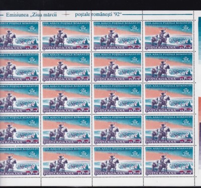 1993 LP 1326-35 ANI ACTIVITATE A.F.R.-F.F.R.SUPRATIPAR FRAGMENT COALA DE 20 TIMBRE STARE MNH foto