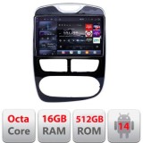 Navigatie Renault Clio 4 2012-2019 V1 Edotec Kit-467 8 core QLED 2K 16+512 360 Android Waze USB Navigatie Internet Youtube Radio CarStore Technology