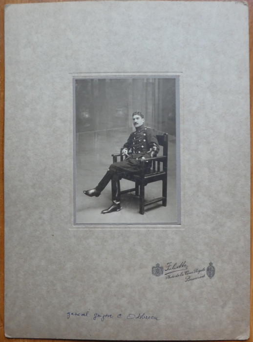 Foto pe carton , General Grigore Odobescu , inceput de secol 20