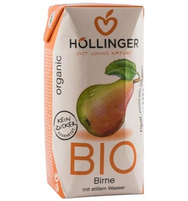 Suc Bio de Pere cu Pai Hollinger 200ml foto