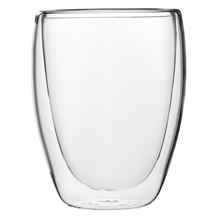 Pahar Sticlă Biosilicat, Perete Dublu, Transparent, Capacitate 0,34L