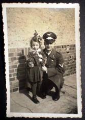 P.111 FOTOGRAFIE RAZBOI WWII MILITAR OFITER GERMAN AVIATIE LUFTWAFFE 9/6cm foto