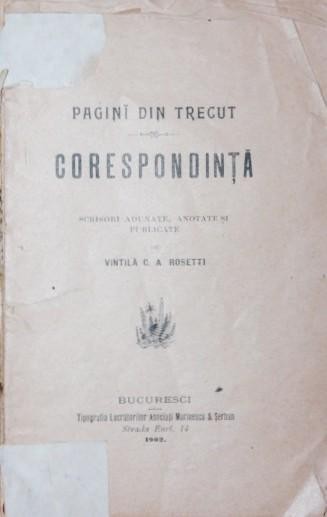 VINTILA C . A . ROSETTI, Pagini din trecut, Corespondenta, 1902