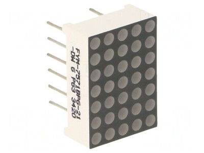 Afișaj LED Matrice Verde 5x7 12,7x17,8mm foto