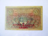 Rară! Iugoslavia 2 Krune/Kroni/Coroane 1919 cu supratipar pe 1/2 Dinar,bancnota din imagini la cel mai mic preț