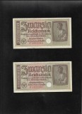 Cumpara ieftin Rar! Set Germania 2 x 20 marci mark reichsmark 1940 (45) xf-aunc consecutive, Europa