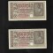 Rar! Set Germania 2 x 20 marci mark reichsmark 1940 (45) xf-aunc consecutive