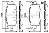 Set placute frana,frana disc KIA RIO II (JB) (2005 - 2016) BOSCH 0 986 494 139