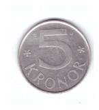 Moneda Suedia 5 kronor/coroane 1982, stare buna, curata