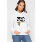 Hanorac dama alb - Send Noods - XL