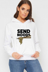 Hanorac dama alb - Send Noods foto