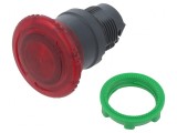 Comutator apăsare roșu 22mm IP20