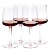 Set 4 Pahare Vin Navaris, 400ml, Sticla, Picior Inalt, Design Elegant, Transparent - Pahare Cocktail, Desert