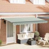 vidaXL Cortina Retractabilă Manual Verde 400 x 200 cm țesătură 3329904