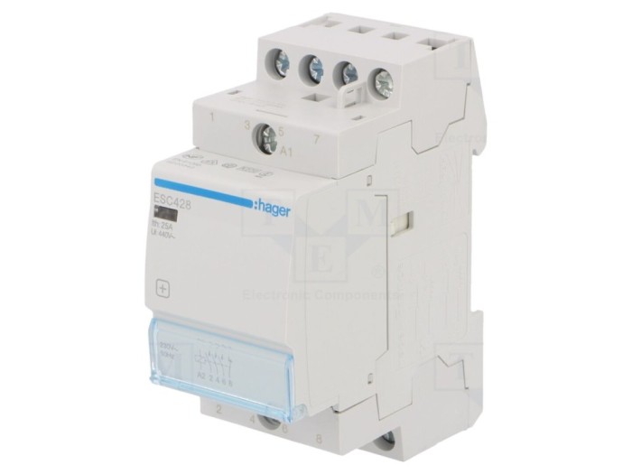 Contactor modular 4P 25A 230V AC