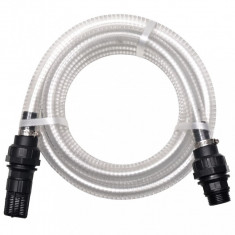 Furtun de aspirare cu racorduri, alb, 22 mm, 7 m