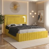 Pat Tapitat Loris Galben Catifea Premium ⭐Model elegant