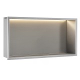 RAFT BAIE INCASTRAT PERETE LED 30x60 steel brush