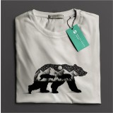 Tricou casual din bumbac 100% de barbati marimea L Lupta-te cu ursul