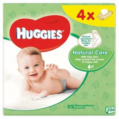 Servetele umede Huggies Natural Care 224 buc foto