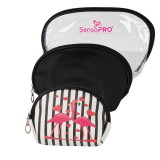 Portfard Travel Transparent &amp; Black, SensoPRO Flamingo, set 3 buc, Sensopro Milano