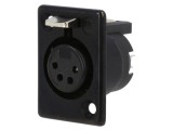 Soclu XLR Mamă 4 PIN Drept Lipire 50V