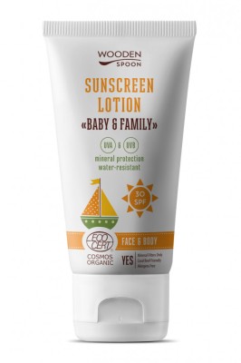 Lotiune protectie solara, SPF 30, bio, 150ml, Wooden Spoon foto